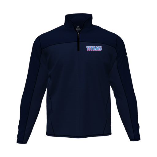 [CUS-DFW-QTRZ-PER-LSL-NVY-AS-LOGO3] Quarter Zip Pullover (Adult S, Navy, Logo 3)