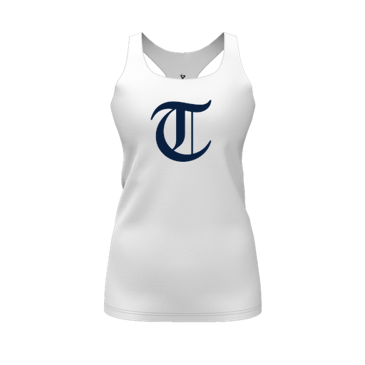 [FT0TRBWH-FYS-LOGO2] Decker Racerback Tank Top (Female Youth S, White, Logo 2)