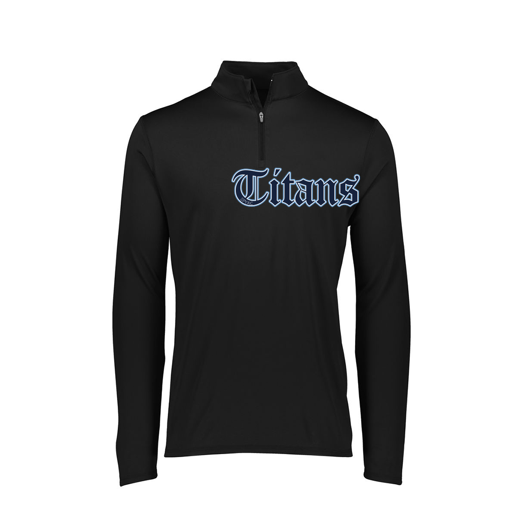 [FTLQFLBK-AS-LOGO1] Decker Men's Flex-Lite 1/4 Zip Shirt (Black, Adult S, Logo 1)