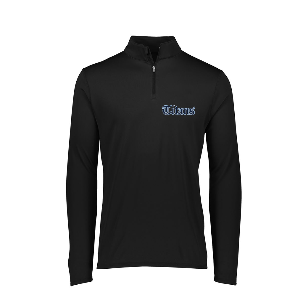 [FTLQFLBK-FAXS-LOGO1] Decker Women's Flex-Lite 1/4 Zip Shirt (Female Adult XS, Black, Logo 1)