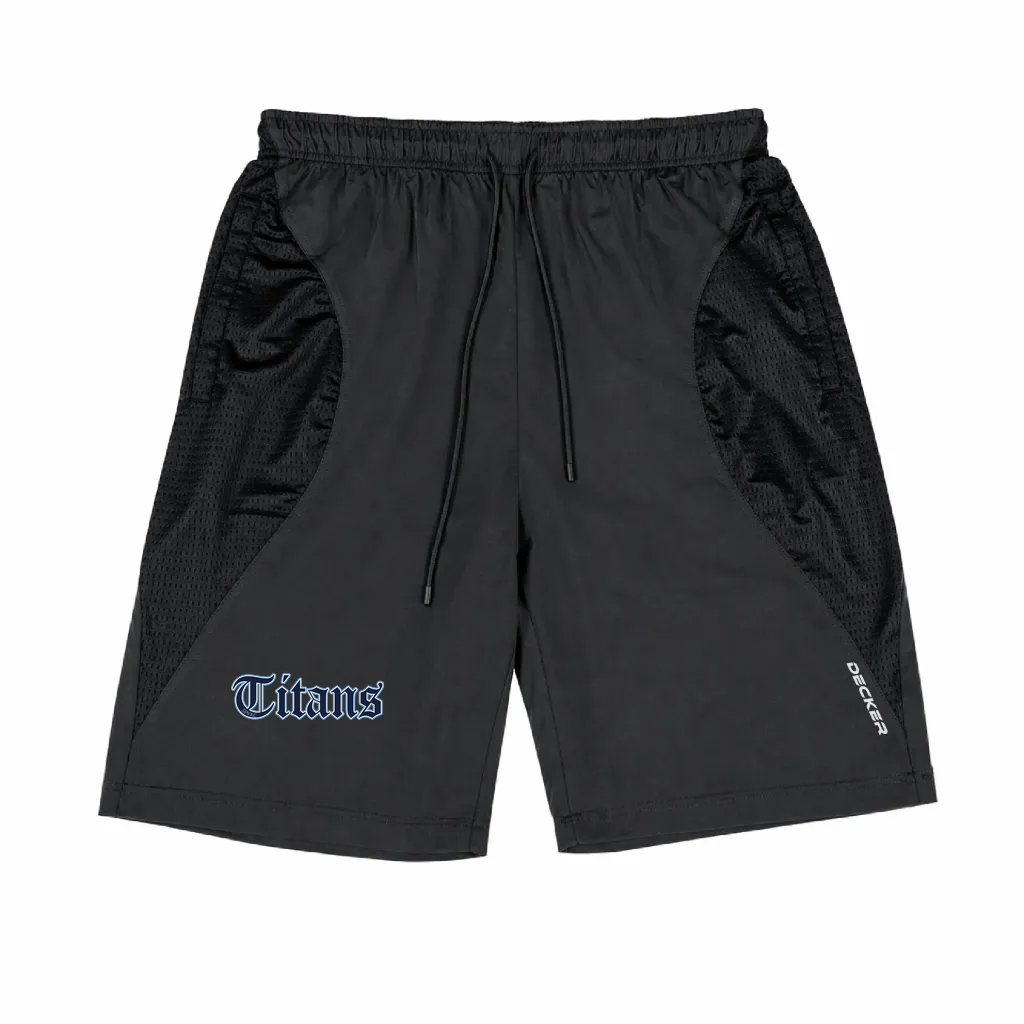 [CUS-DFW-SHOR-PER-CRV-BLK-YXXS-LOGO1] Decker Shorts (Curve Shorts) (Youth XXS, Logo 1)