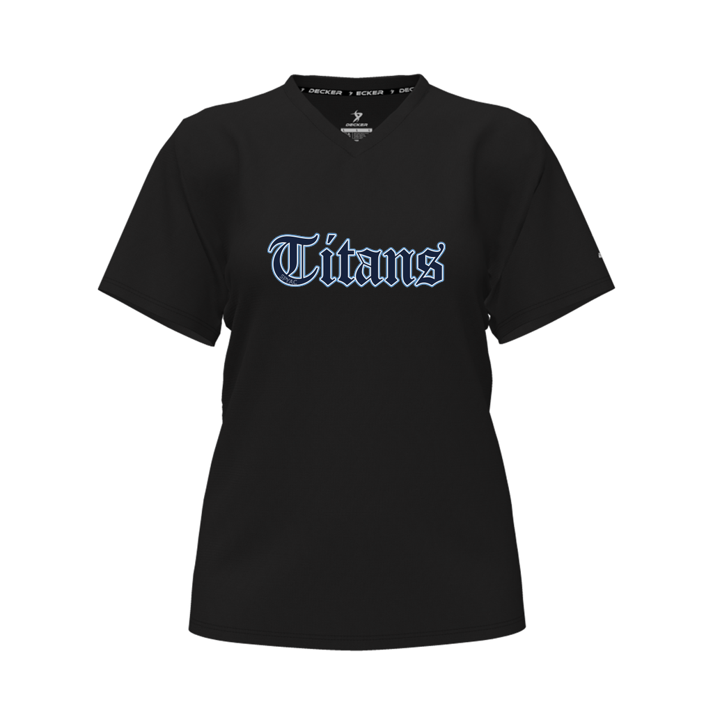 [CUS-DFW-TEES-PER-CNK-LSL-BLK-FYXS-LOGO1] Decker Performance T-Shirt (Crew Neck, Long Sleeve, Black, Female Youth XS, Logo 1)