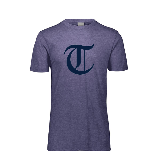 [FTSCUBNV-YS-LOGO2] Decker Youth Tri-Blend T-Shirt - Short Sleeve (Youth S, Navy, Logo 2)