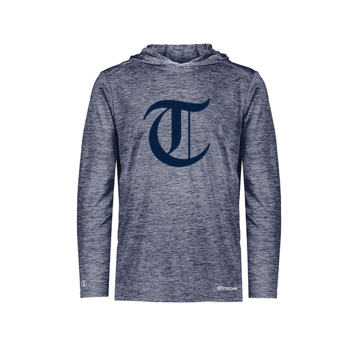 [FOLHCGNV-YS-LOGO2] Decker Youth Charge Hoodie (Youth S, Navy, Logo 2)