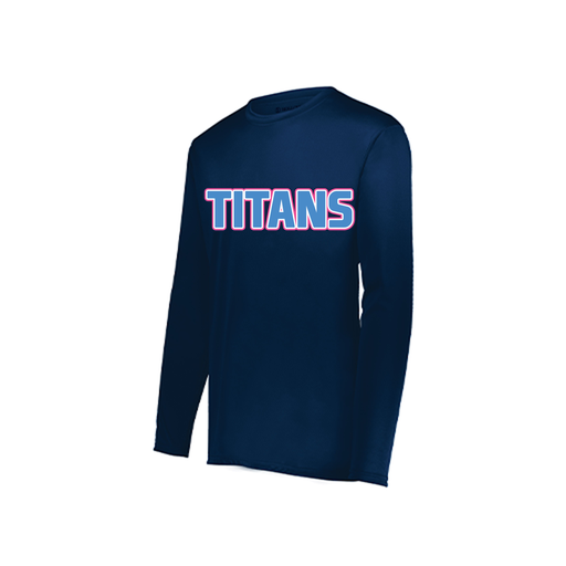 [222822.065.XS-LOGO3] Men's LS Smooth Sport Shirt (Adult XS, Navy, Logo 3)